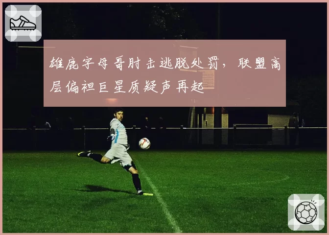 雄鹿字母哥肘击逃脱处罚，联盟高层偏袒巨星质疑声再起